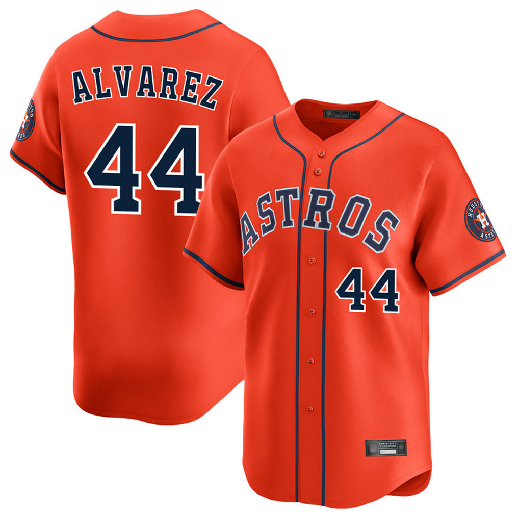 Odoa H.Astros #44 Yordan Alvarez Player Orange Home Limited Stitched Jerseys