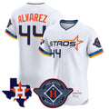 Odoa H.Astros #44 Yordan Alvarez Player White City Connect Texas Patch Vapor Premier Limited Elite Home Stitched Jerseys