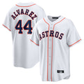 Odoa H.Astros #44 Yordan Alvarez Player White Home Game Stitched Jerseys