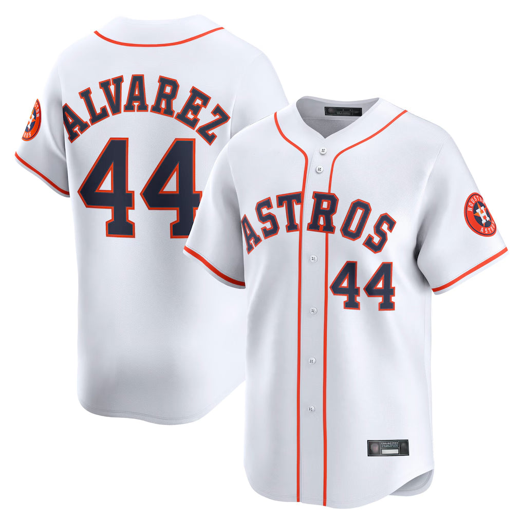 Odoa H.Astros #44 Yordan Alvarez Player White Home Limited Stitched Jerseys