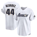 Odoa H.Astros #44 Yordan Alvarez Player White Throwback Cooperstown Collection Limited Stitched Jerseys