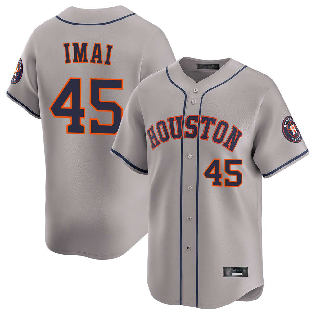Odoa H.Astros #45 Tatsuya Imai Player Gray Home Limited Stitched Jerseys