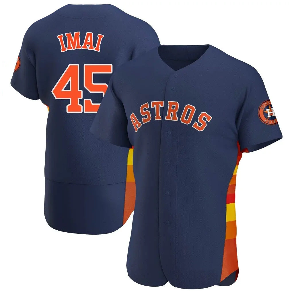 Odoa H.Astros #45 Tatsuya Imai Player Navy Home Limited Elite Stitched Jerseys