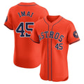 Odoa H.Astros #45 Tatsuya Imai Player Orange Home Limited Elite Stitched Jerseys