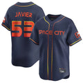 Odoa H.Astros #53 Cristian Javier Player Navy City Connect Home Limited Stitched Jerseys