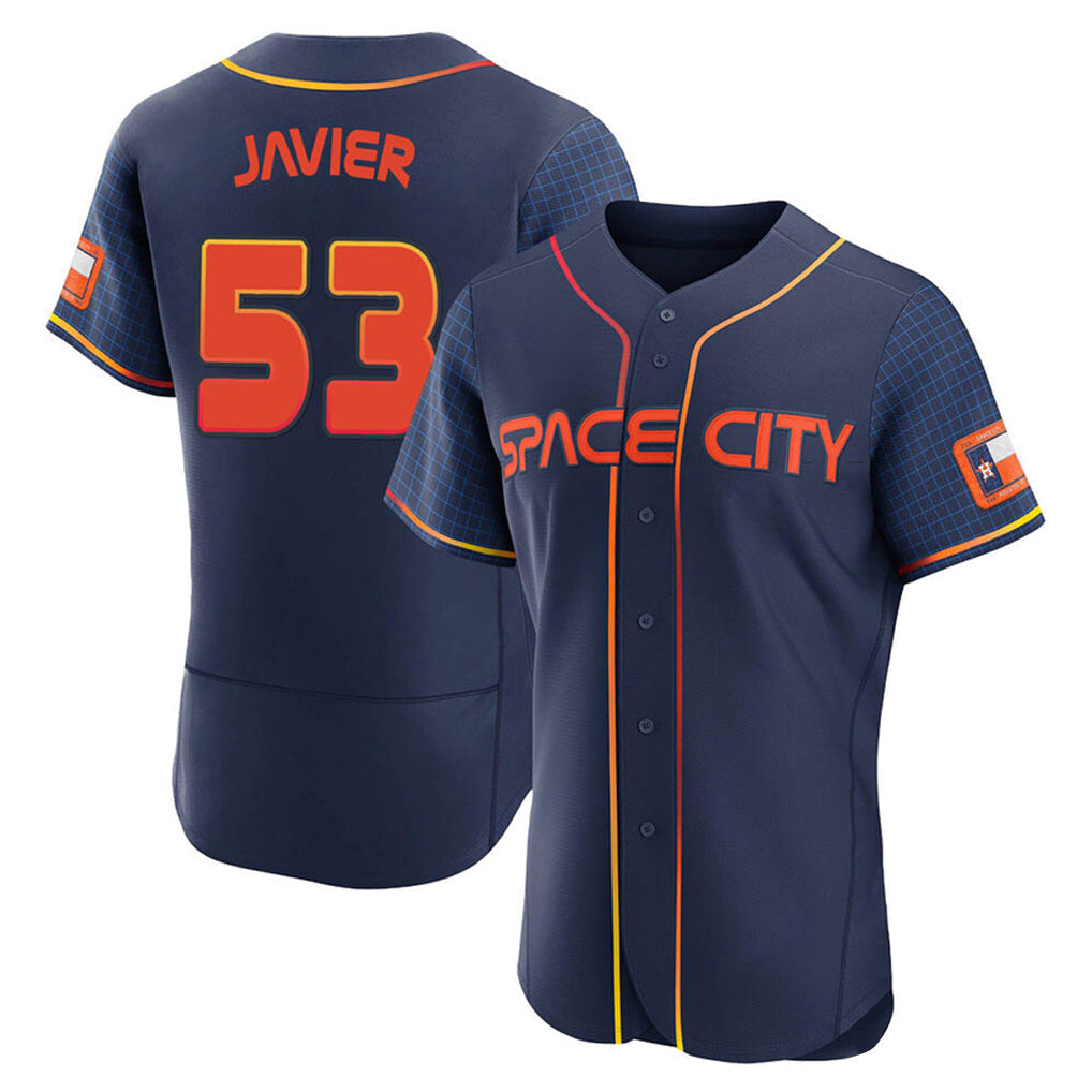 Odoa H.Astros #53 Cristian Javier Player Navy City Connect Limited Elite Home Stitched Jerseys