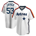 Odoa H.Astros #53 Cristian Javier Player White Cooperstown Collection T-shirt Stitched Jerseys