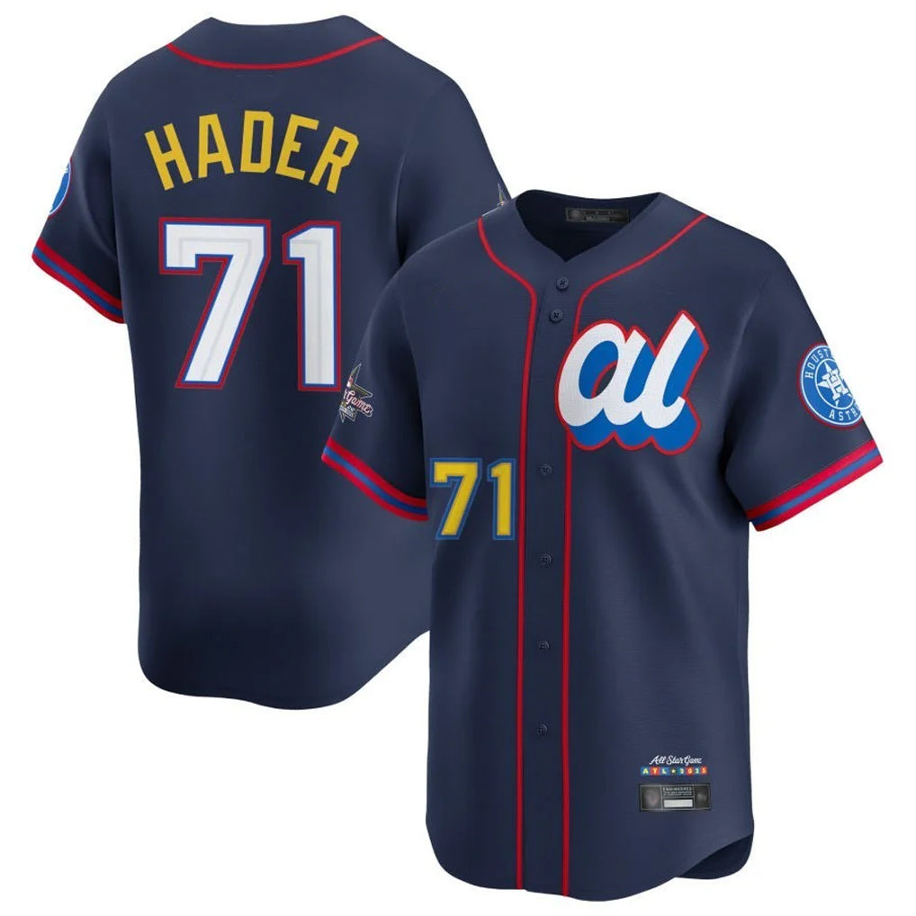 Odoa H.Astros #71 Josh Hader Player Navy American League All-Star Game Limited Stitched Jerseys