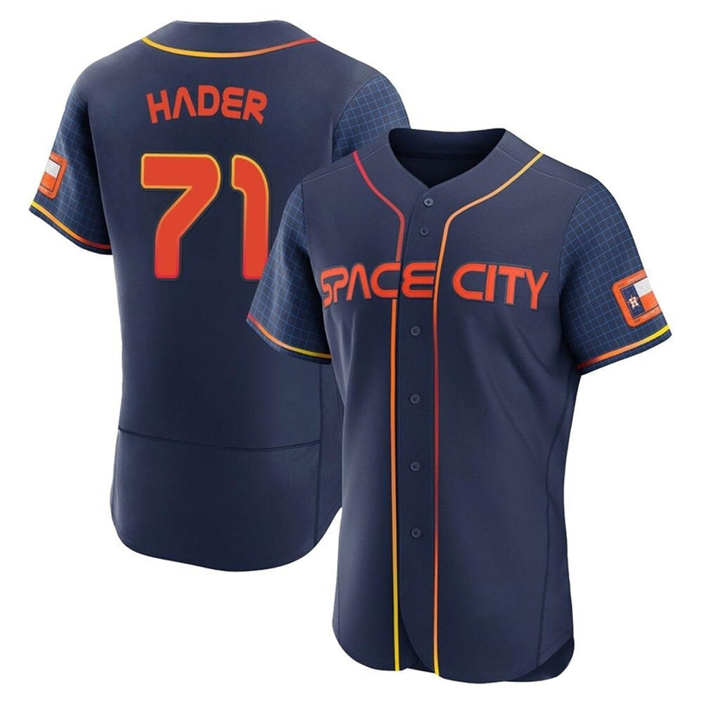 Odoa H.Astros #71 Josh Hader Player Navy City Connect Limited Elite Home Stitched Jerseys
