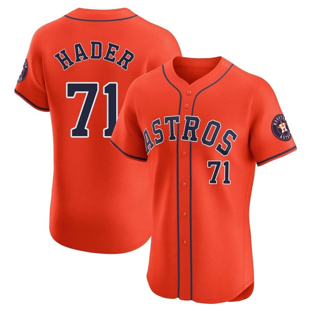 Odoa H.Astros #71 Josh Hader Player Orange Home Limited Elite Stitched Jerseys