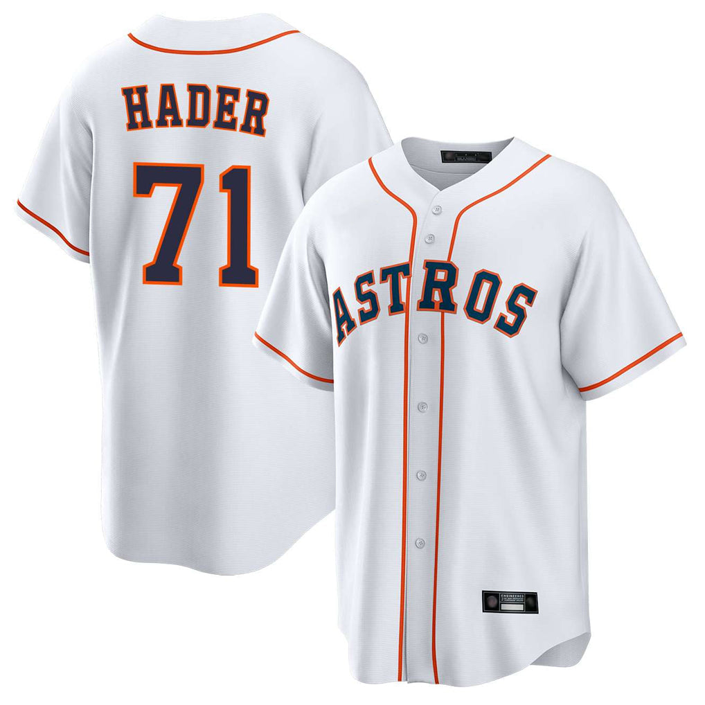 Odoa H.Astros #71 Josh Hader Player White Home Game Stitched Jerseys