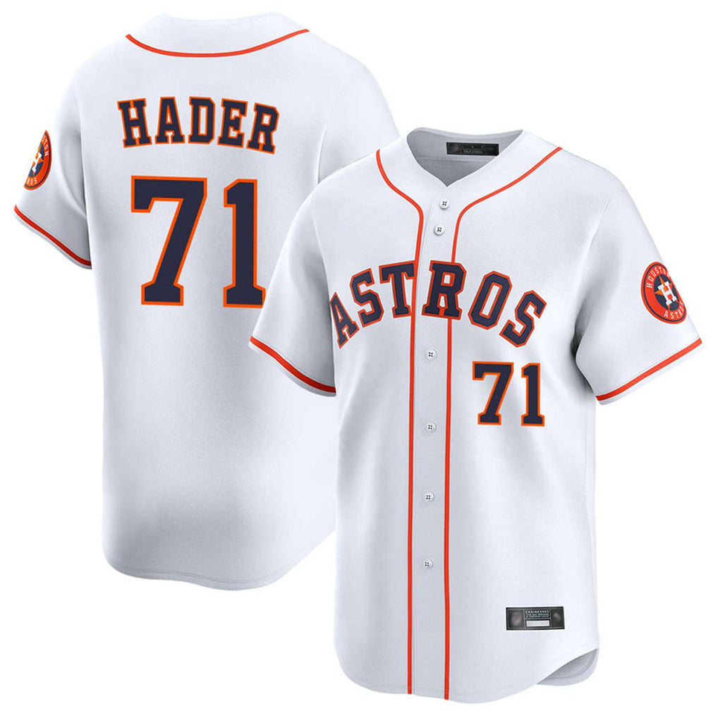 Odoa H.Astros #71 Josh Hader Player White Home Limited Stitched Jerseys