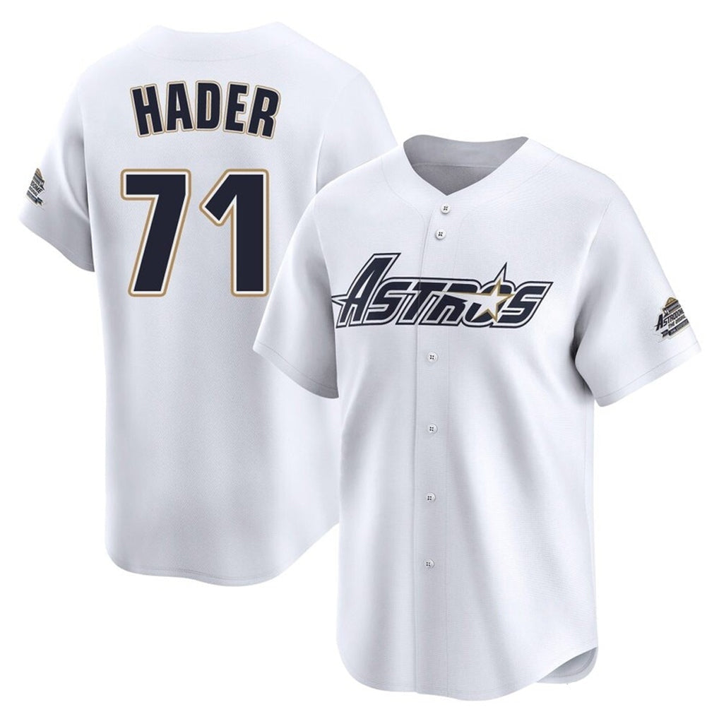 Odoa H.Astros #71 Josh Hader Player White Throwback Cooperstown Collection Limited Stitched Jerseys