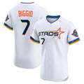 Odoa H.Astros #7 Craig Biggio Player White City Connect Limited Elite Home Stitched Jerseys