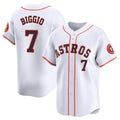 Odoa H.Astros #7 Craig Biggio Player White Home Limited Stitched Jerseys