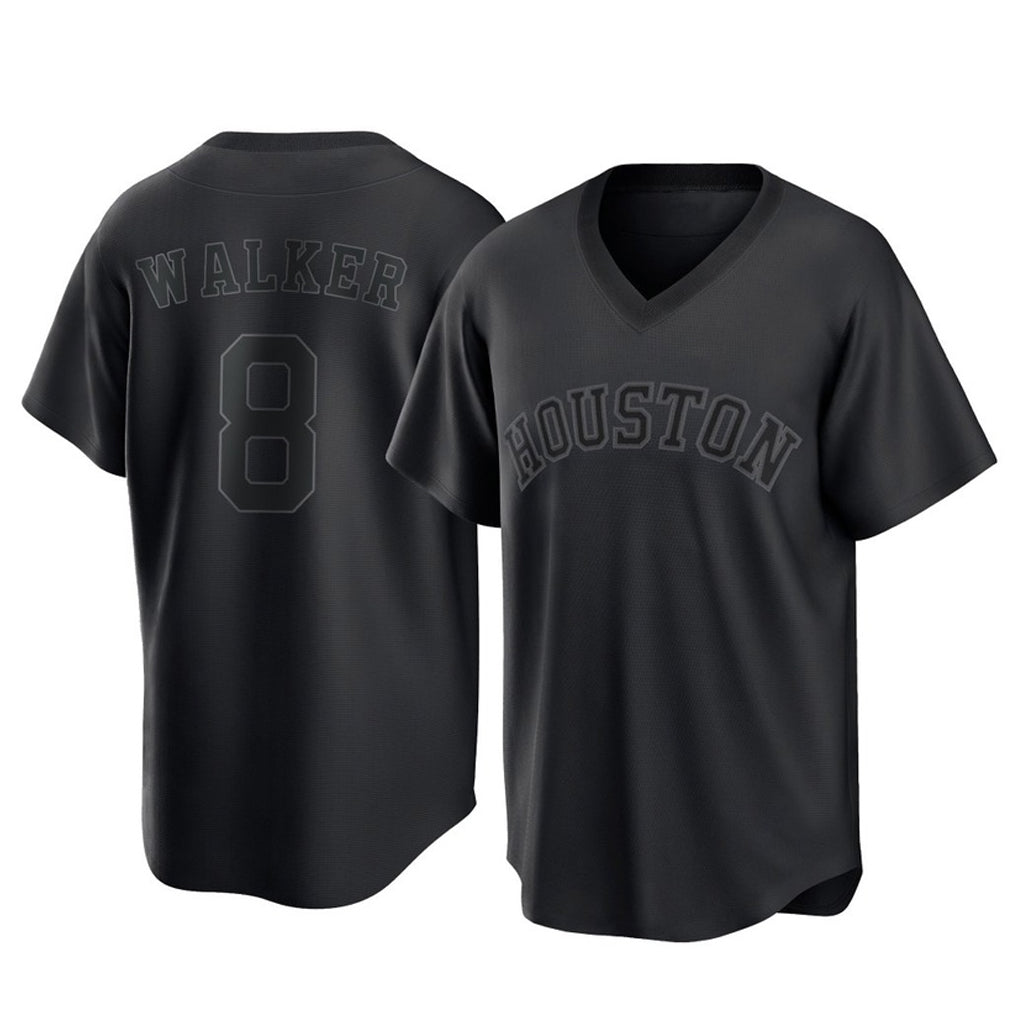 Odoa H.Astros #8 Christian Walker Player Black Fashion T-shirt Home Game Stitched Jerseys