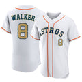 Odoa H.Astros #8 Christian Walker Player Gold Collection Limited Elite Home Stitched Jerseys
