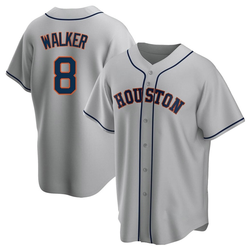 Odoa H.Astros #8 Christian Walker Player Gray Home Game Stitched Jerseys