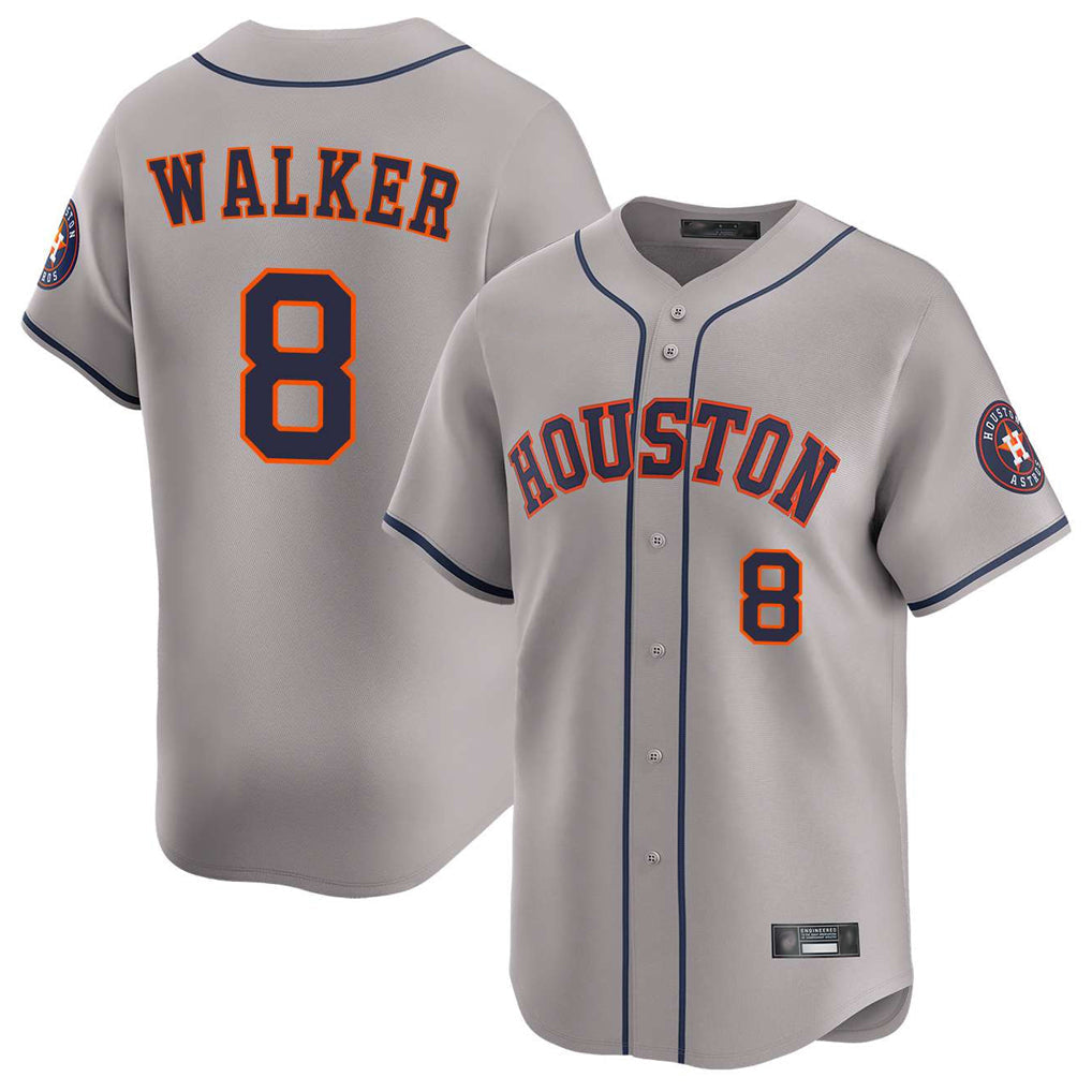 Odoa H.Astros #8 Christian Walker Player Gray Home Limited Stitched Jerseys
