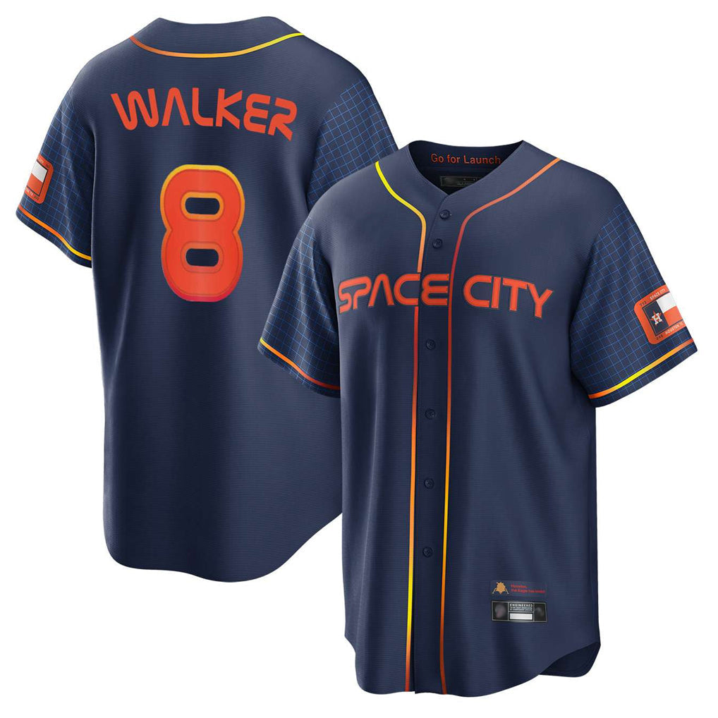 Odoa H.Astros #8 Christian Walker Player Navy City Connect Home Game Stitched Jerseys