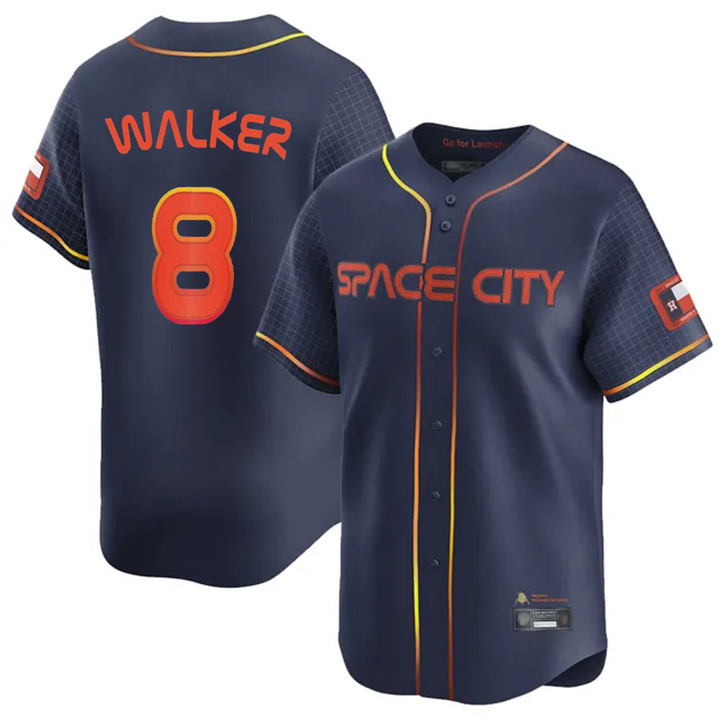 Odoa H.Astros #8 Christian Walker Player Navy City Connect Home Limited Stitched Jerseys