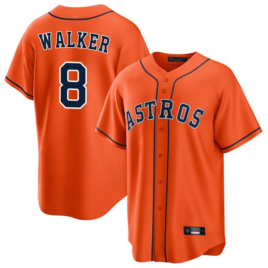 Odoa H.Astros #8 Christian Walker Player Orange Home Game Stitched Jerseys
