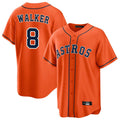 Odoa H.Astros #8 Christian Walker Player Orange Home Game Stitched Jerseys