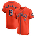 Odoa H.Astros #8 Christian Walker Player Orange Home Limited Elite Stitched Jerseys