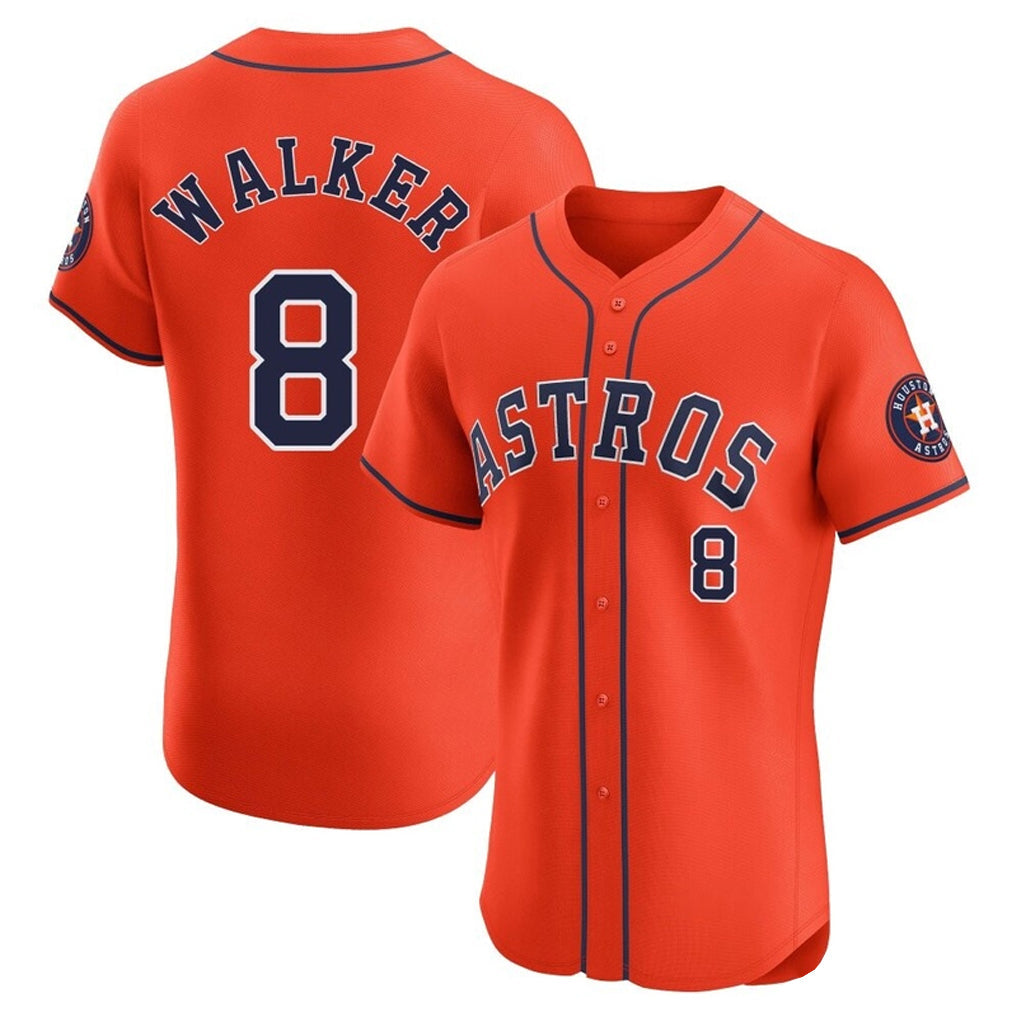 Odoa H.Astros #8 Christian Walker Player Orange Home Limited Elite Stitched Jerseys