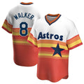 Odoa H.Astros #8 Christian Walker Player Rainbow Cooperstown Collection T-shirt Stitched Jerseys