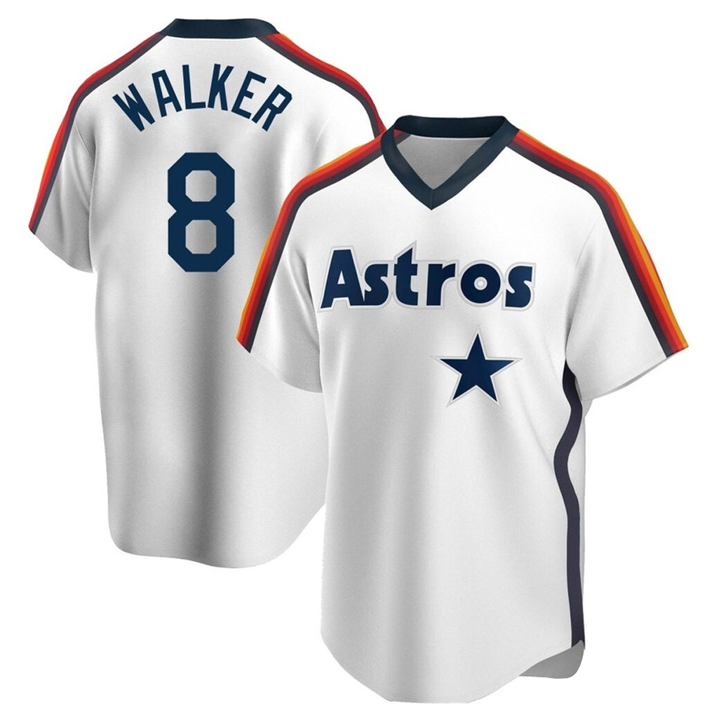 Odoa H.Astros #8 Christian Walker Player White Cooperstown Collection T-shirt Stitched Jerseys
