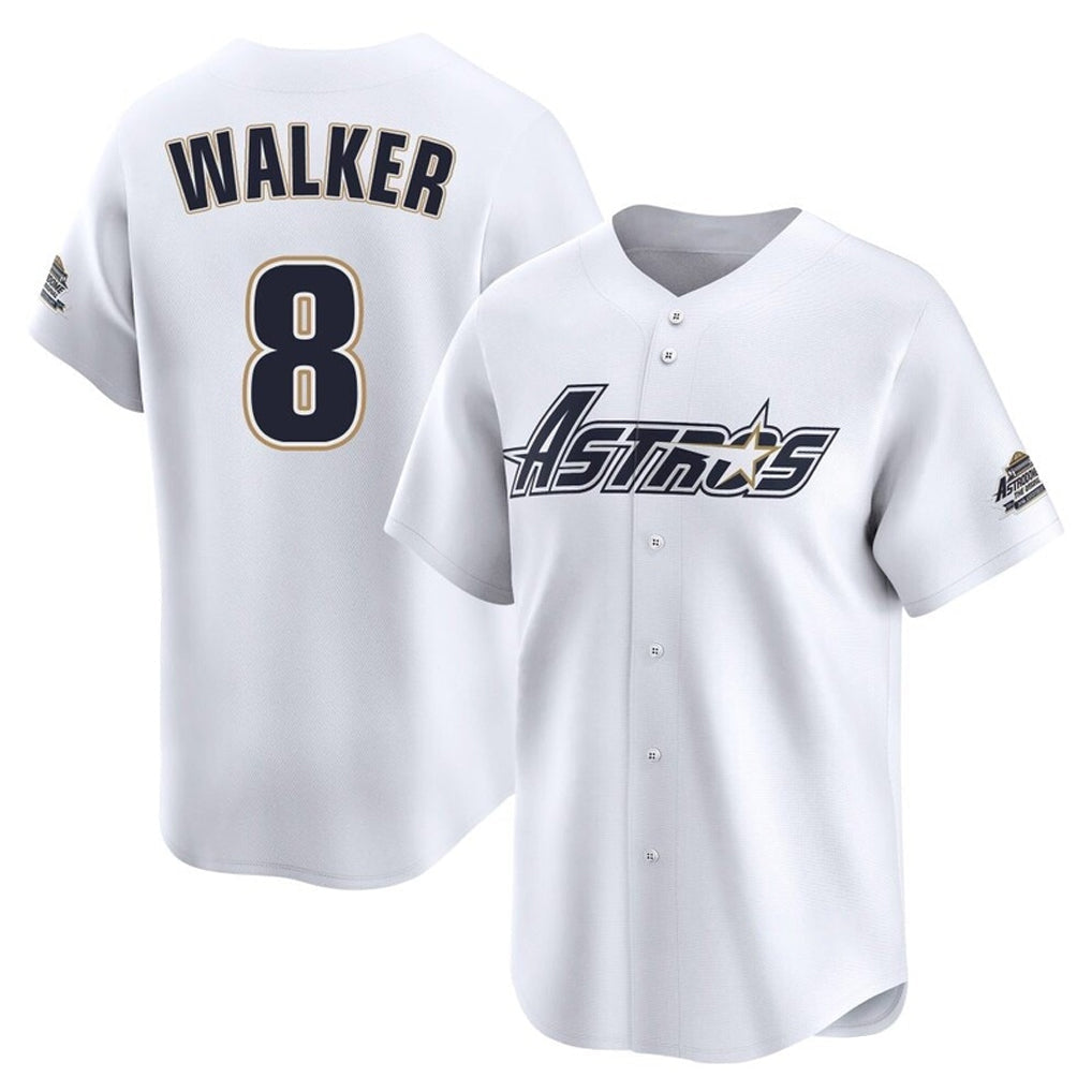 Odoa H.Astros #8 Christian Walker Player White Throwback Cooperstown Collection Limited Stitched Jerseys