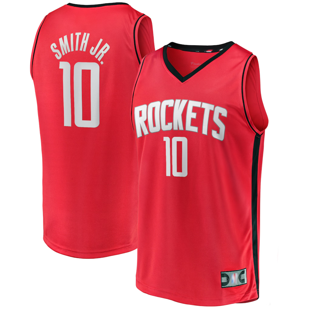 Odoa H.Rockets #10 Jabari Smith Jr. Red Fast Break Replica Player Stitched Jerseys- Icon Edition