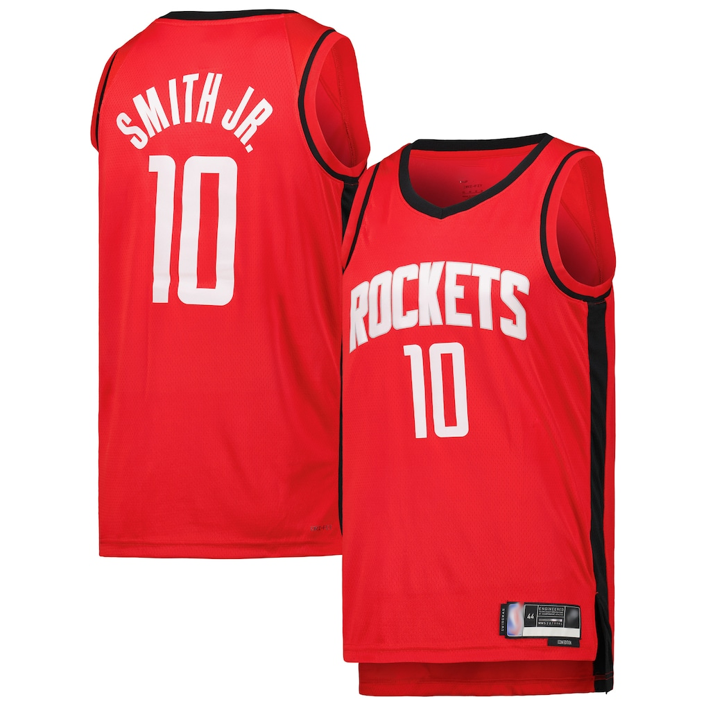 Odoa H.Rockets #10 Jabari Smith Jr. Red Swingman Stitched Jerseys - Icon Edition