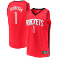 Odoa H.Rockets #1 Amen Thompson Red Fast Break Replica Stitched Jerseys- Icon Edition