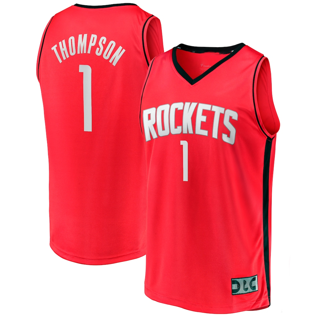 Odoa H.Rockets #1 Amen Thompson Red Fast Break Replica Stitched Jerseys- Icon Edition