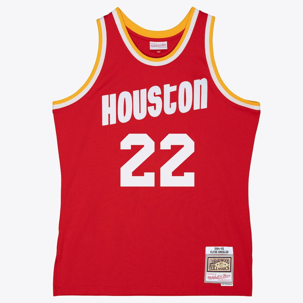 Odoa H.Rockets #22 Clyde Drexler Mitchell & Ness Red 199495 Swingman Stitched Jerseys