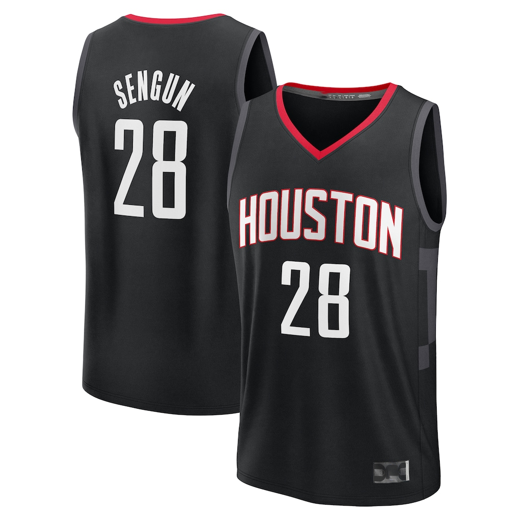 Odoa H.Rockets #28 Alperen Sengun Black Fast Break Replica Player Stitched Jerseys- Statement Edition
