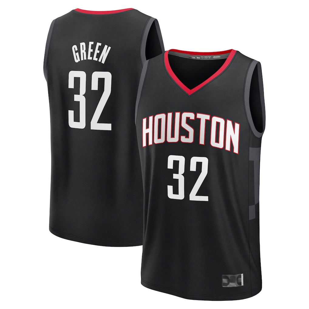 Odoa H.Rockets #32 Jeff Green Black Fast Break Replica Player Stitched Jerseys- Statement Edition