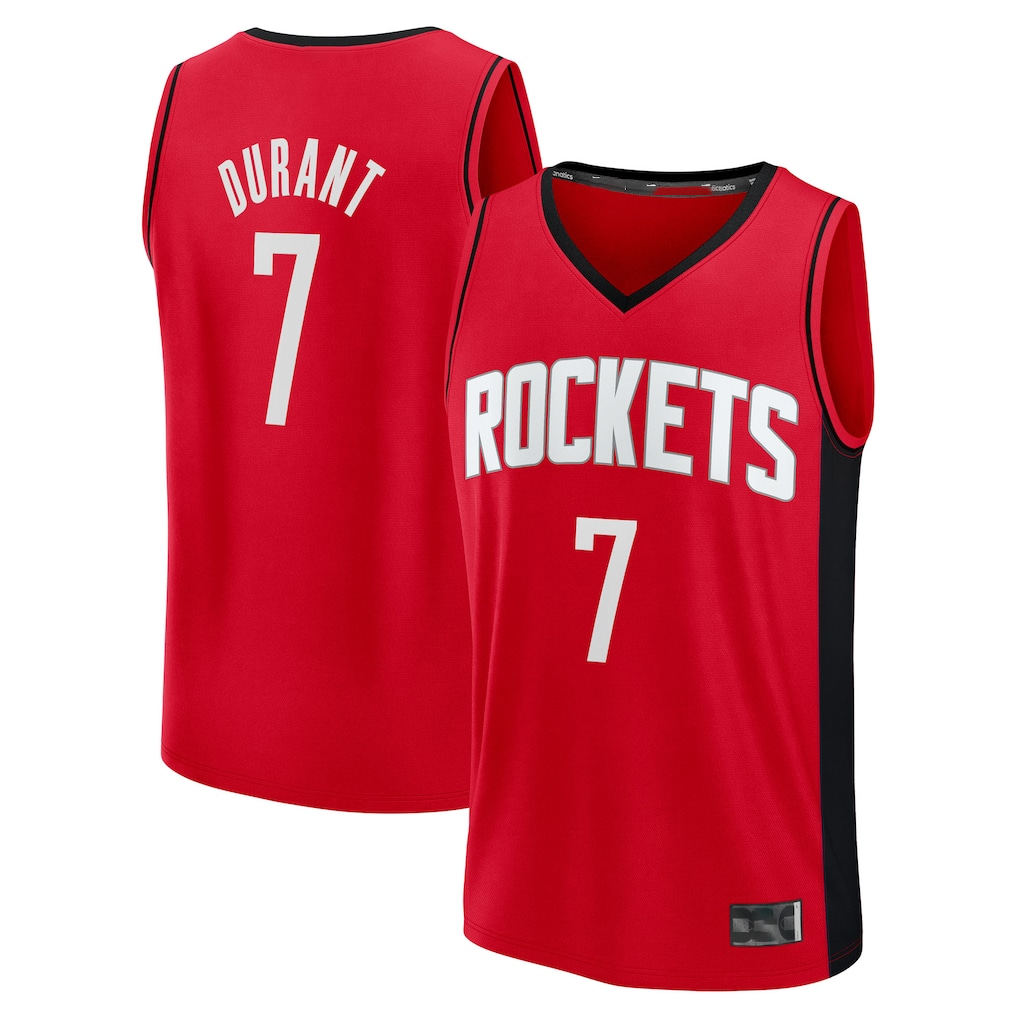 Odoa H.Rockets #7 Kevin Durant Red Fast Break Replica Player Stitched Jerseys- Icon Edition