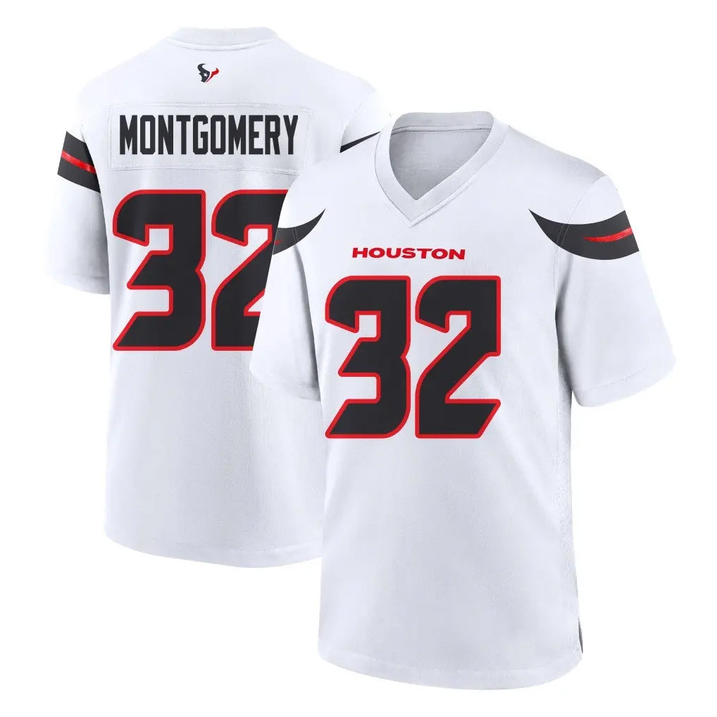 Odoa H.Texans #32 David Montgomery Player White Home Game Stitched Jerseys