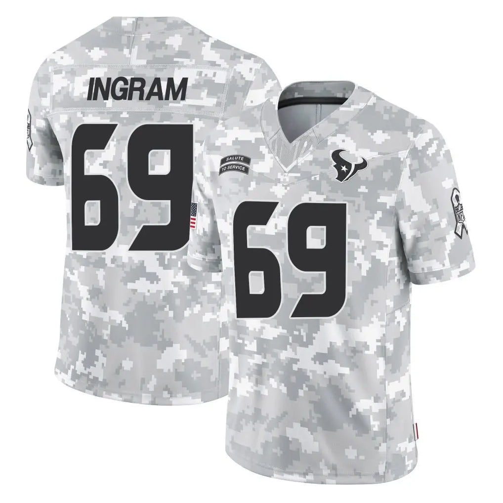 Odoa H.Texans #69 Ed Ingram Player Arctic Camo Salute To Service Limited Game Stitched Jerseys