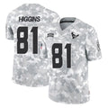 Odoa H.Texans #81 Jayden Higgins Player Arctic Camo Salute To Service Limited Game Stitched Jerseys