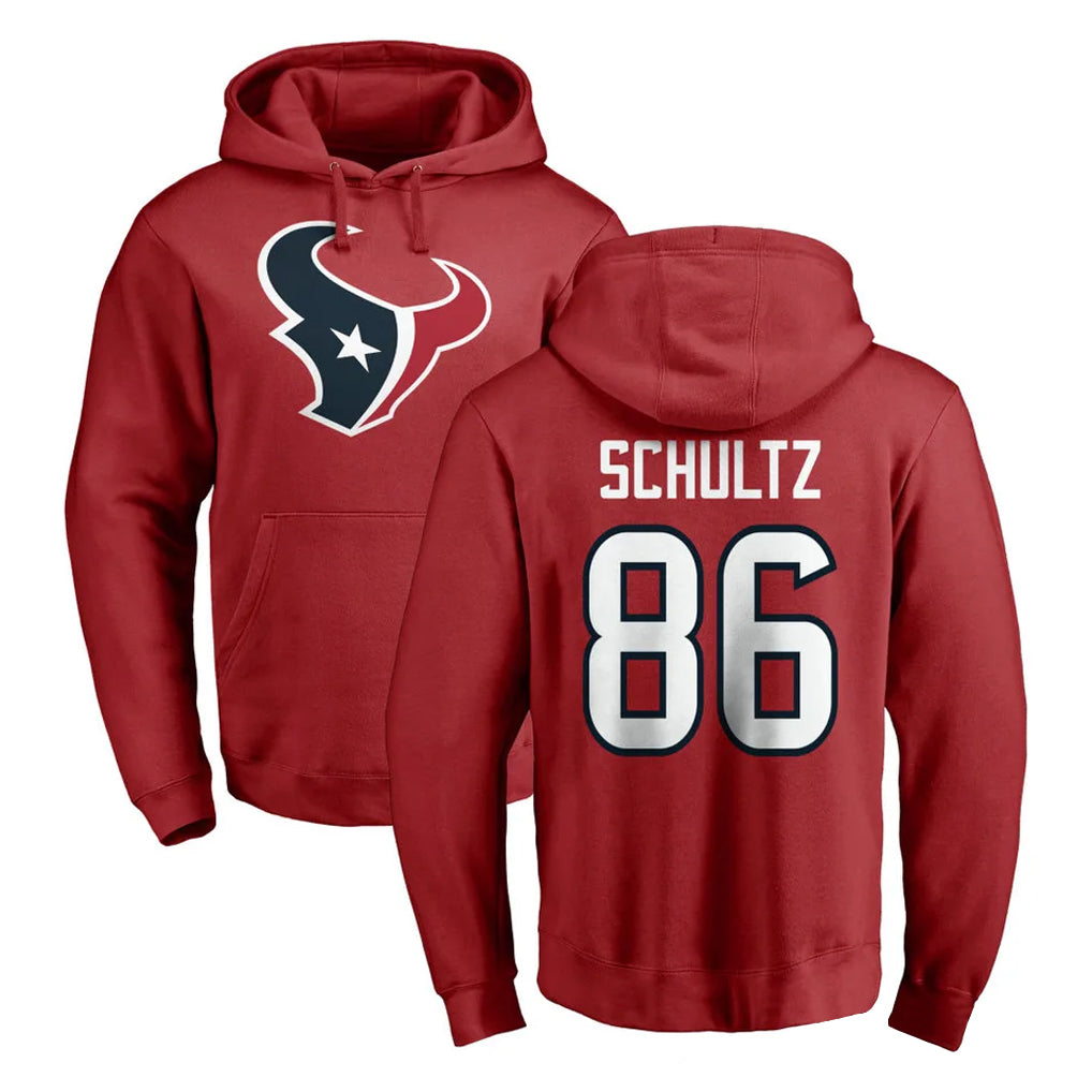 Odoa H.Texans #86 Dalton Schultz Player Red Pro Line Pullover Hoodie Limited Game Stitched Jerseys