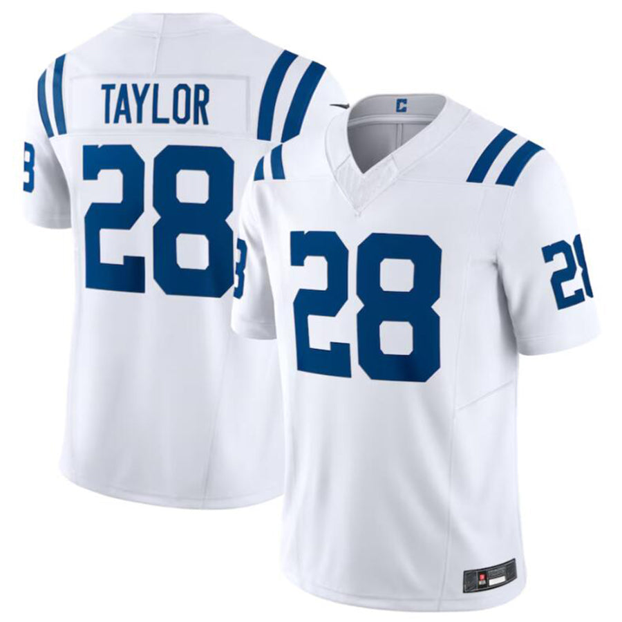 Odoa IN.Colts #28 Jonathan Taylor White Vapor F.U.S.E. Limited Jersey American Stitched Jerseys