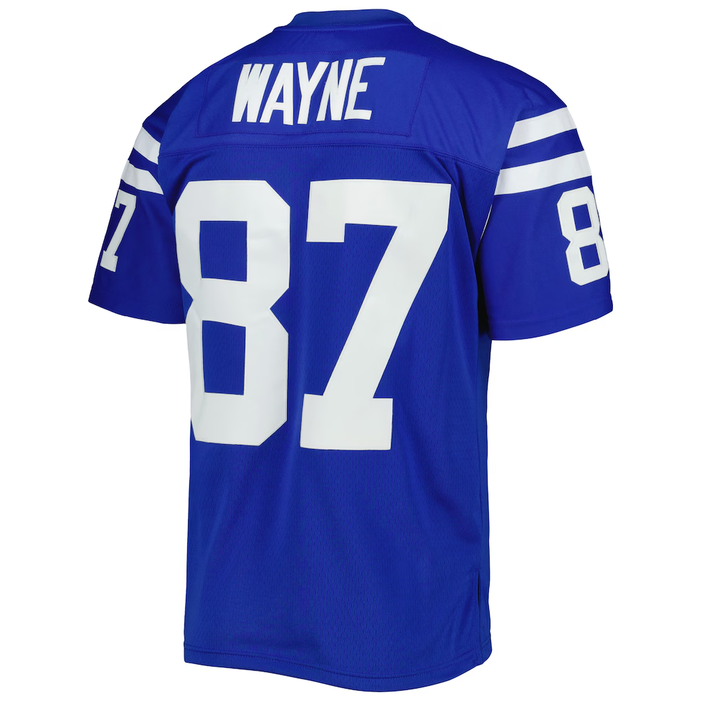Odoa IN.Colts #87 Reggie Wayne Mitchell & Ness Royal Legacy Replica Jersey