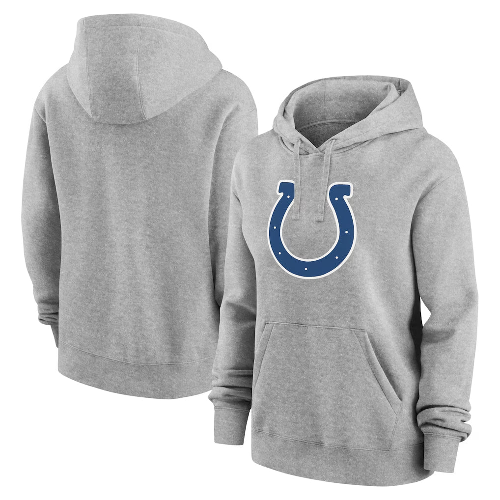 Odoa IN.Colts Heather Gray Club Fleece Hoodie Limited Blank Player Stitched Jerseys