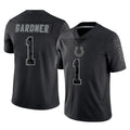 Odoa IN.Colts #1 Sauce Gardner Player Black Reflective Limited Game Stitched Jerseys