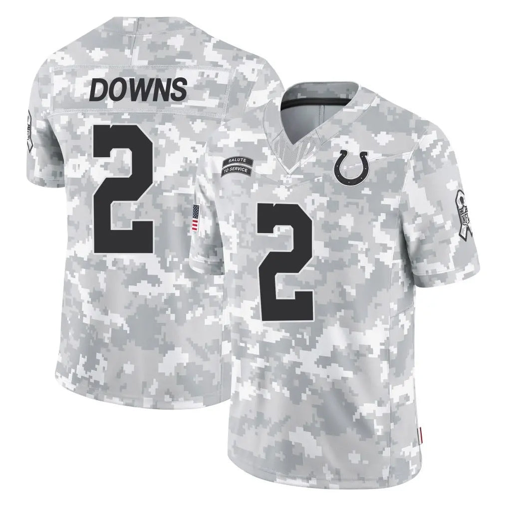 Odoa IN.Colts #2 Josh Downs Player Arctic Camo Salute To Service Limited Game Stitched Jerseys