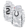 Odoa IN.Colts #2 Josh Downs Player Arctic Camo Salute to Service Hoodies Limited Game Stitched Jerseys